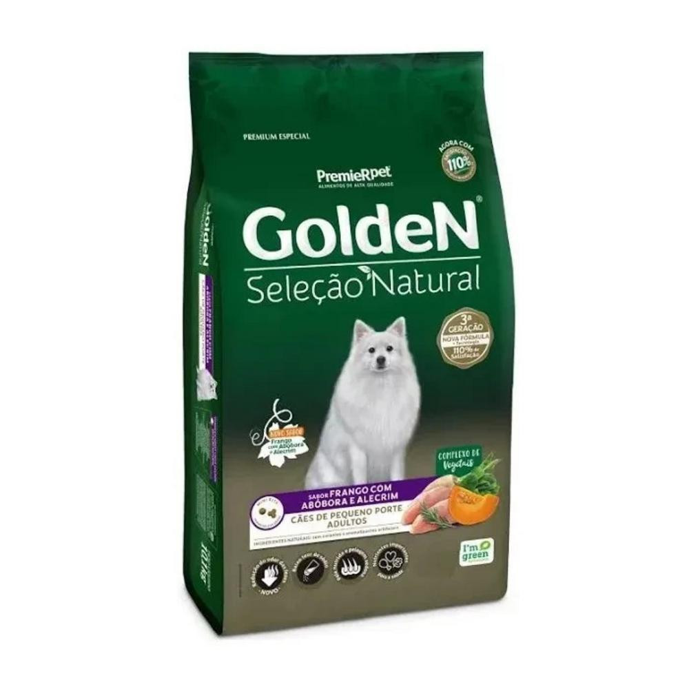 Ração Seca PremieR Pet Golden Seleção Natural Frango, Abóbora e Alecrim para Cães Adultos Raças Pequenas 3kg