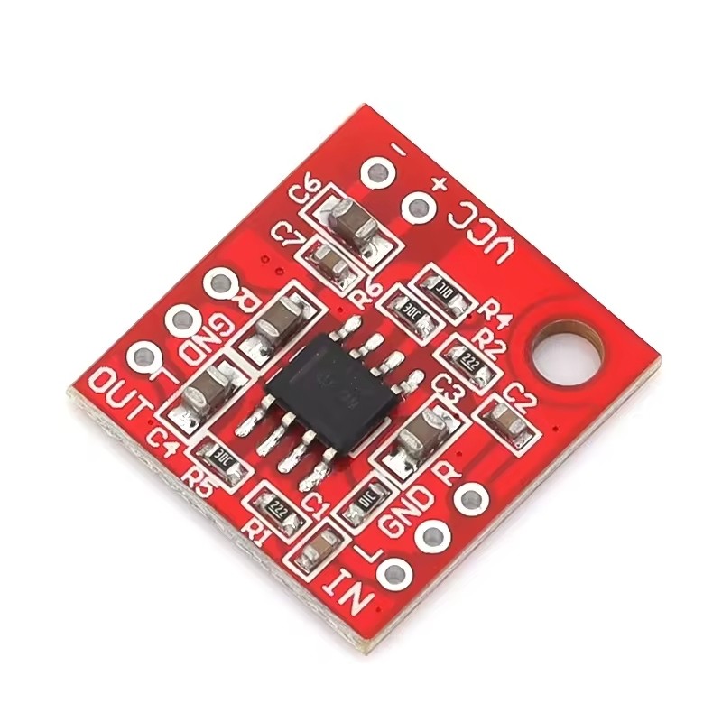 Mini pré-amplificador de áudio funciona 5V pré com CI NE5532