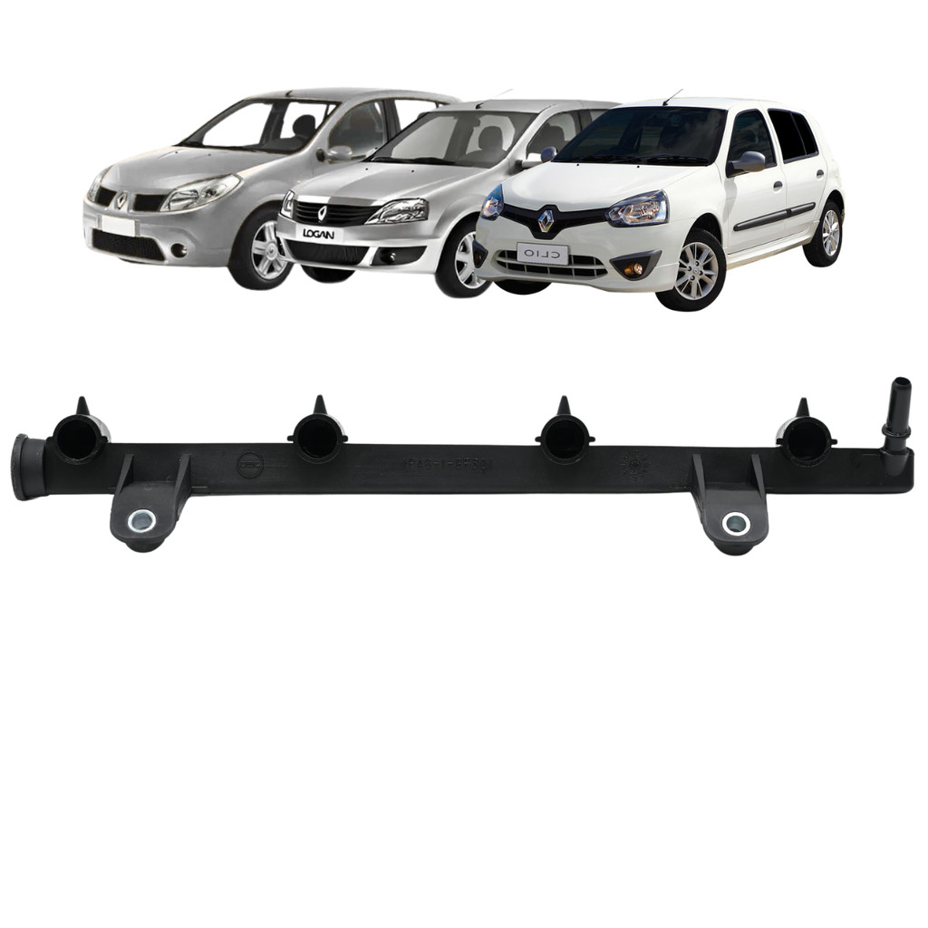 Flauta Dos Bicos Injetores Renault Clio Logan Sandero 1.6 8v
