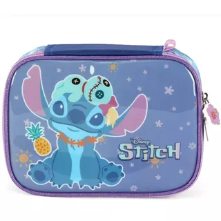 Estojo Box Escolar Infantil Stitch Scrump Disney Violeta Luxcel