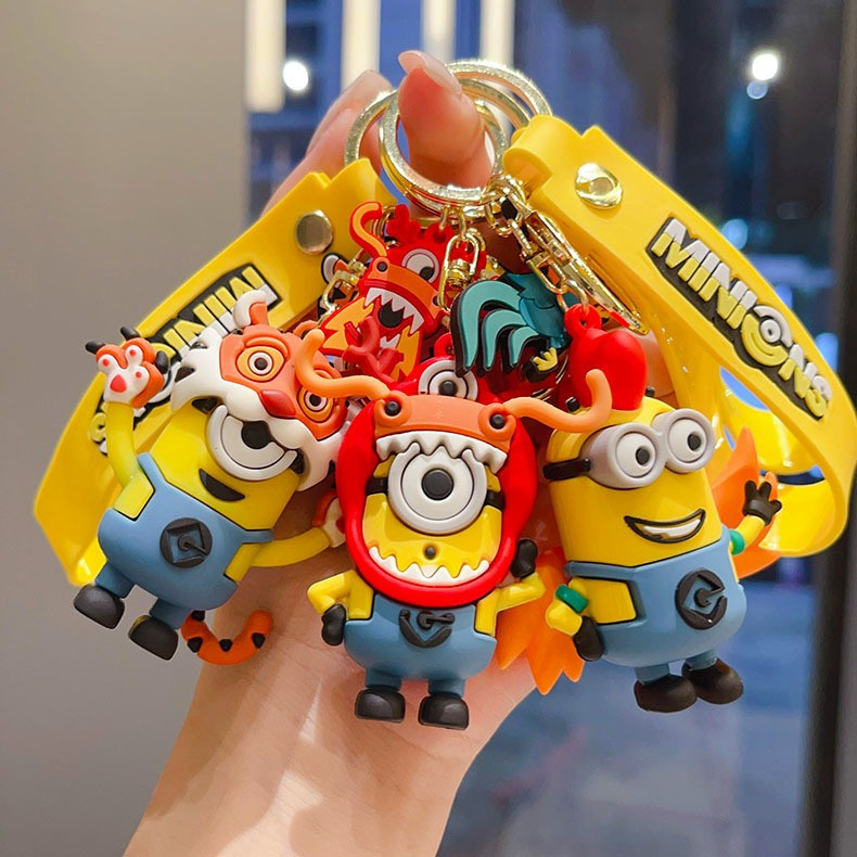Chaveiro de Boneco Minion do Zodíaco em Estilo Cartoon, Ornamento para Mochila de Estudante, Carro, Presente para Festa