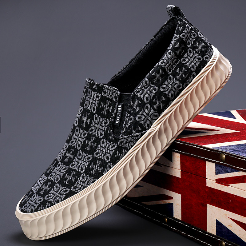 Sapatos masculinos da moda sapatos casuais venda quente novo estilo 2024 outono sapatos de lona masculino impresso leve