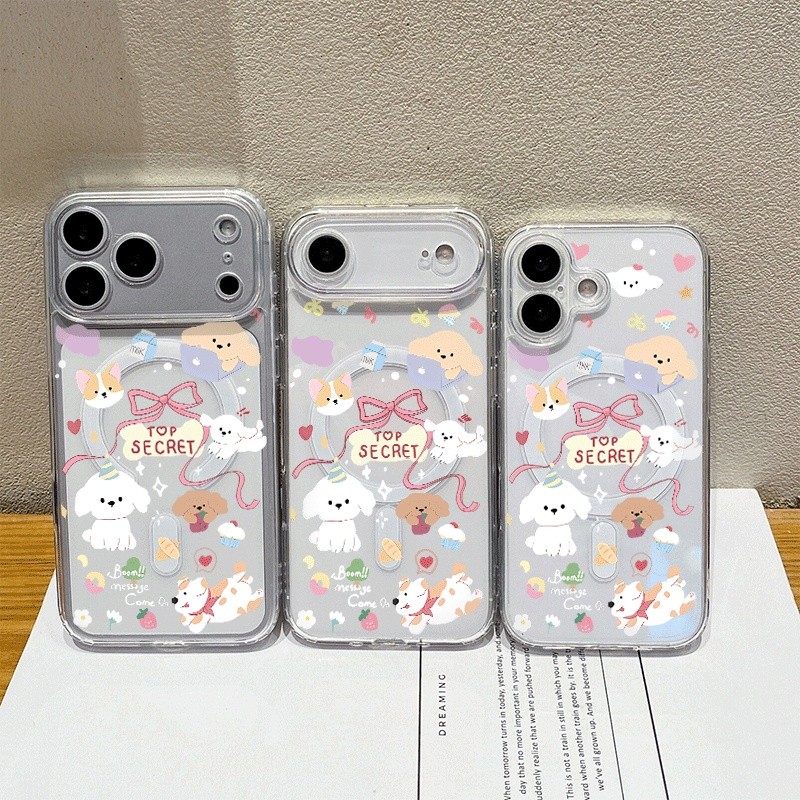 Capinha Cachorrinho Magnética para Samsung Galaxy Note 9/10/20 S10/S20/S21/S22/S23/S24/S25/S26 ultra fe edge Anti-choque