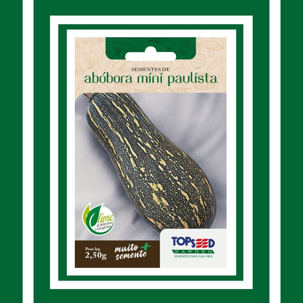 Abóbora Mini Paulista Sementes  1X – TopSeed Garden | pct de 2,5g