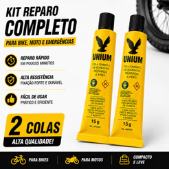 Kit 2 Colas Para Remendo A Frio P/ Câmara Ar Bike Moto Unium