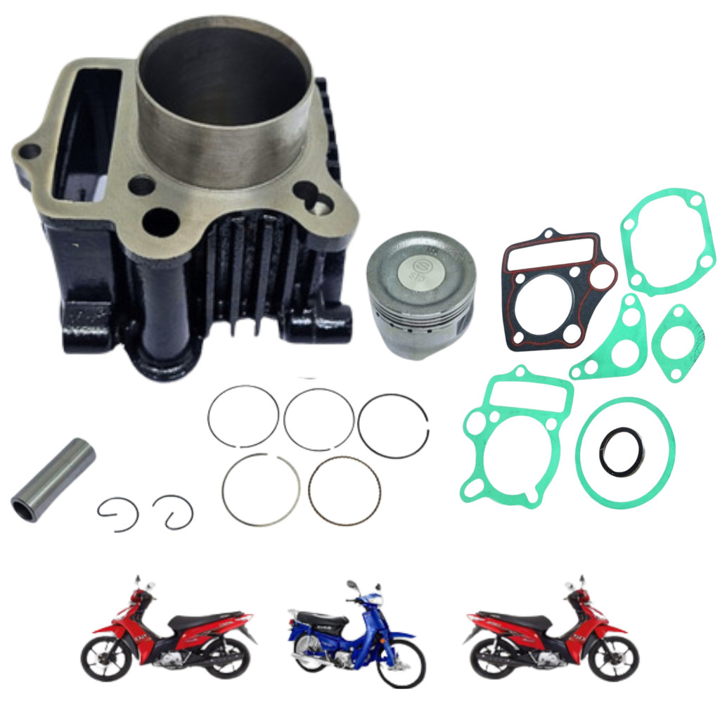 KIT CILINDRO MOTOR COM JUNTA SUPERIOR 50 CC PARA 75 CC SHINERAY XY PHOENIX JET TRAXX
