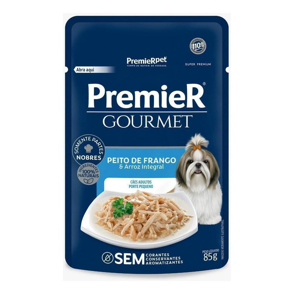Ração Úmida Sachê para Cão de Peito de Frango Premier 85g