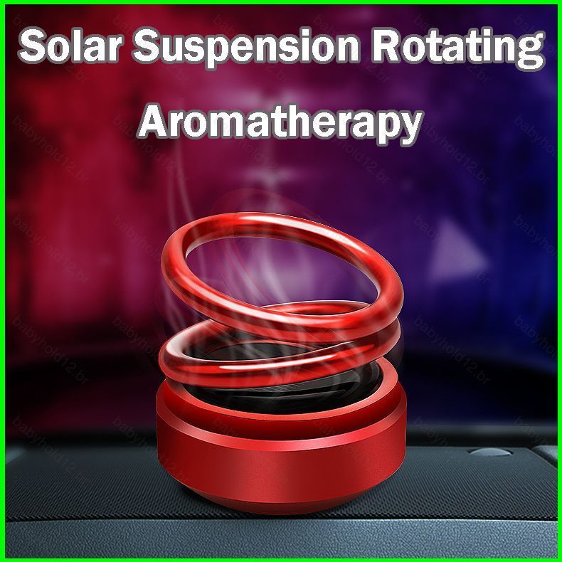 BB12 Difusor De Aromaterapia Para Carro , Anel Duplo Movido A Energia Solar , Joia Criativa , Ornamento De Perfume BB12