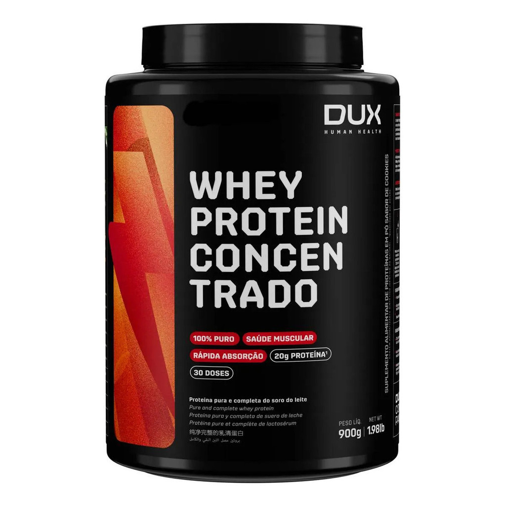 Whey Protein Concentrado Dux - 900g - Chocolate Branco