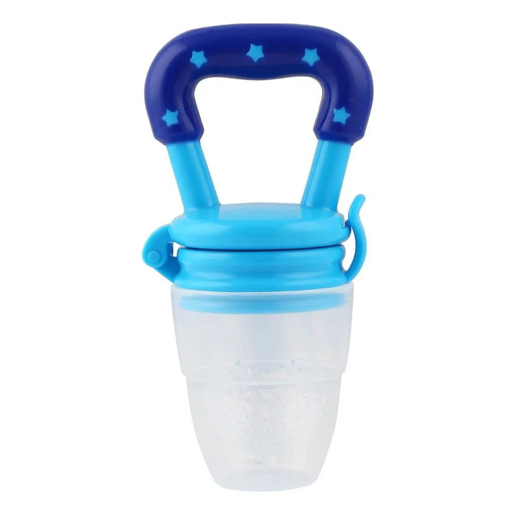 Chupeta Alimentadora Bambino Bebê Mordedor Azul Livre Bpa Para Frutas E Legumes Médio
