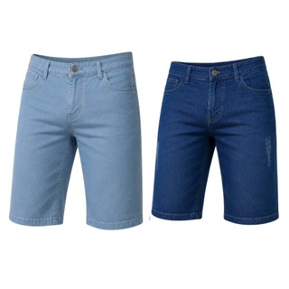 Kit 2 Bermudas Masculinas Jeans - Shorts Masculinos Casual | Bermuda Jeans Original Estilo Casual