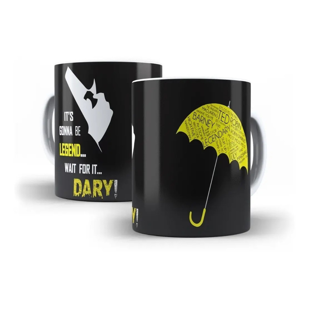 Caneca How I Met Your Mother Legendary Seriado Série Porcelana 325ml Presente Criativo