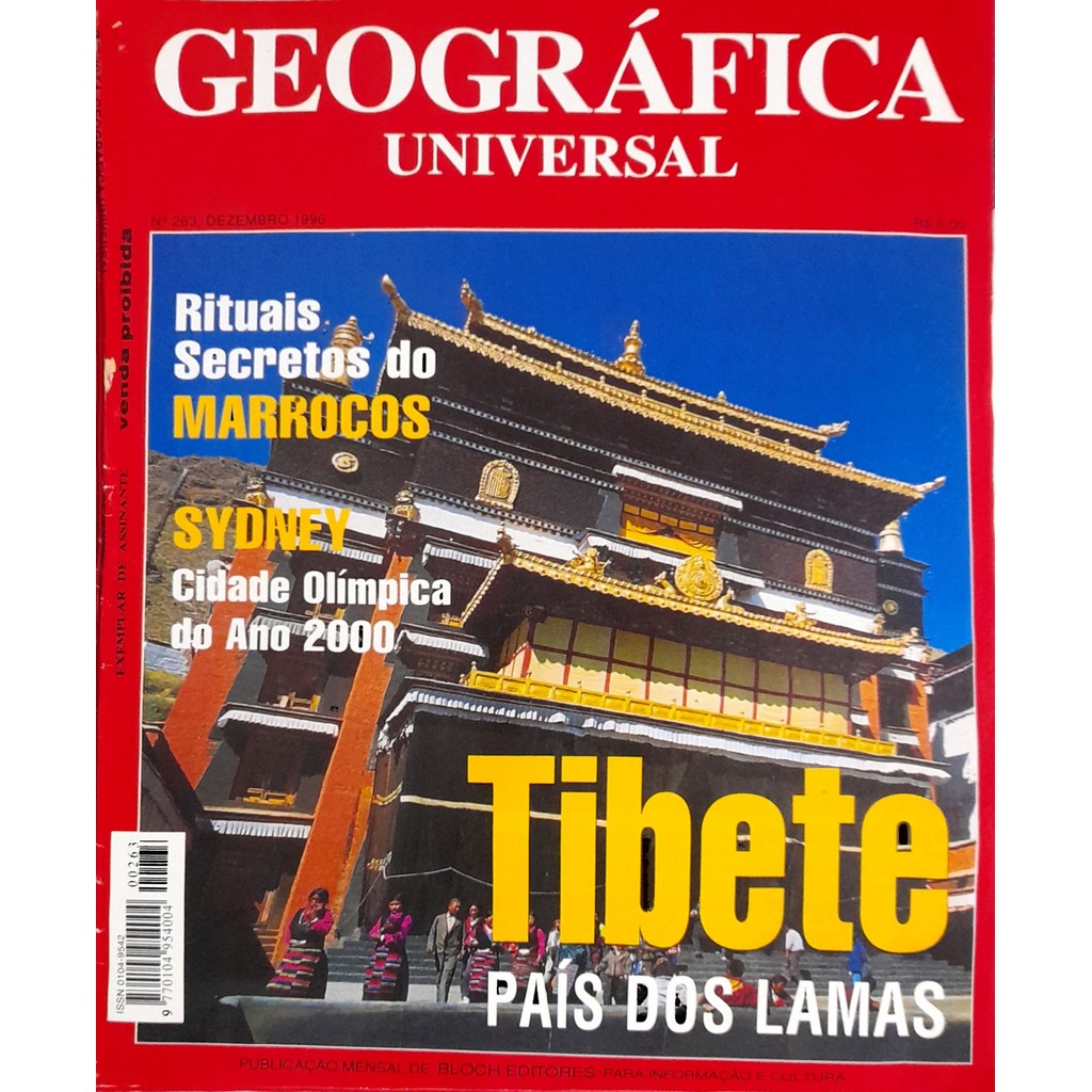 Revista Geográfica Universal nª 263 Dezembro 1996 Tibete de Bloch 7992579
