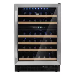 Adega Climatizada de Embutir 51 Garrafas EOS Premium Dual Zone com Compressor e Porta Vidro e Inox ECE155A 220V