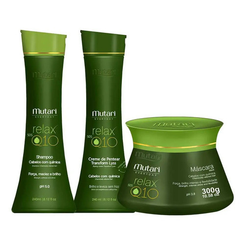 Kit SOS Relax Q10 Shampoo Mascara Creme Mutari
