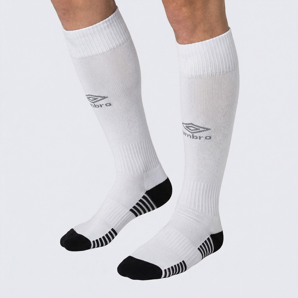 Meião Umbro Team Juvenil Branco e Preto