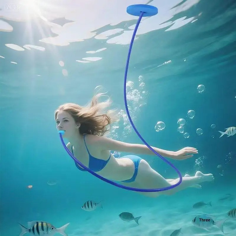 Máscara Respiratória Seca Popular Com Tubo De Respiração Estendido Para Piscina De Mergulho Profundo E Aventuras À Beira