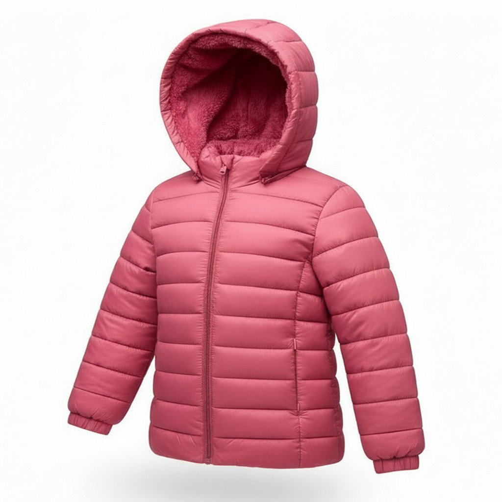 Jaqueta Puffer Infantil Feminina Bobojaco Casaco Capuz Frio