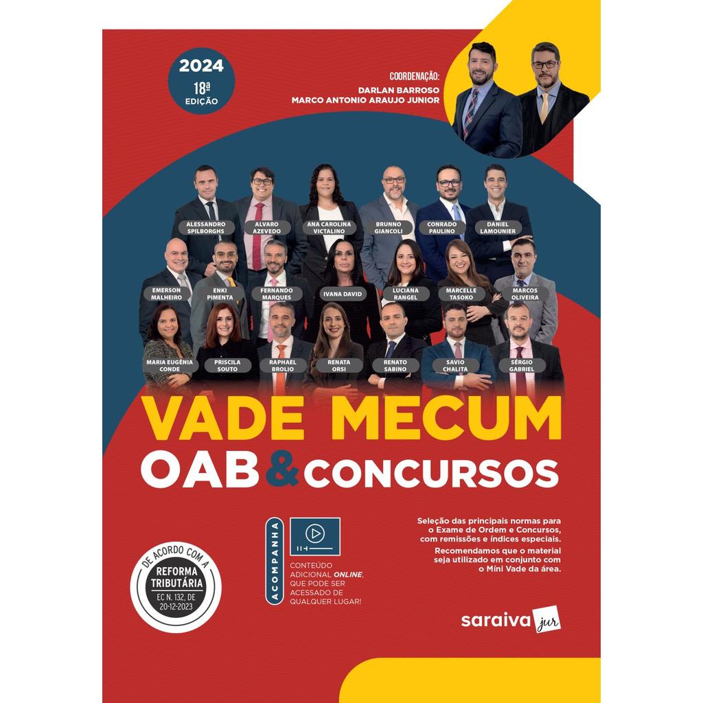 Vade Mecum OAB ''''''''||chr(38)||'''''''' Concursos - 18ª Edição 2024