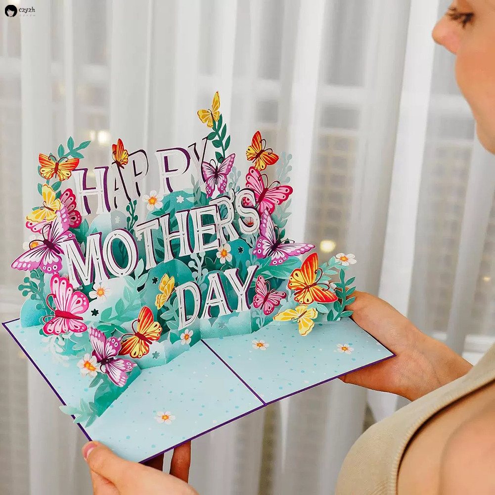 Cartões De Aniversário Exclusivos Para A Mãe 3D Presente Perfeito Todas As Mulheres Decoração De Peça Central De Mesa De