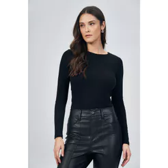 Blusa Feminina Manga Longa Acostamento Act Moda feminina Acostamento Feminina