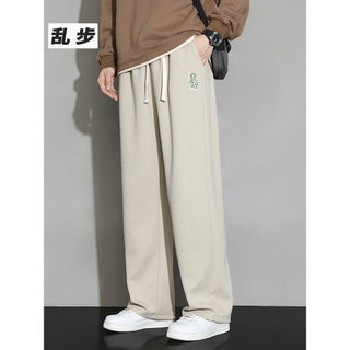 Jovens estudantes Drape calças verão novo solto em linha reta Sweatpants Street Wear perna larga esportes calças casuais