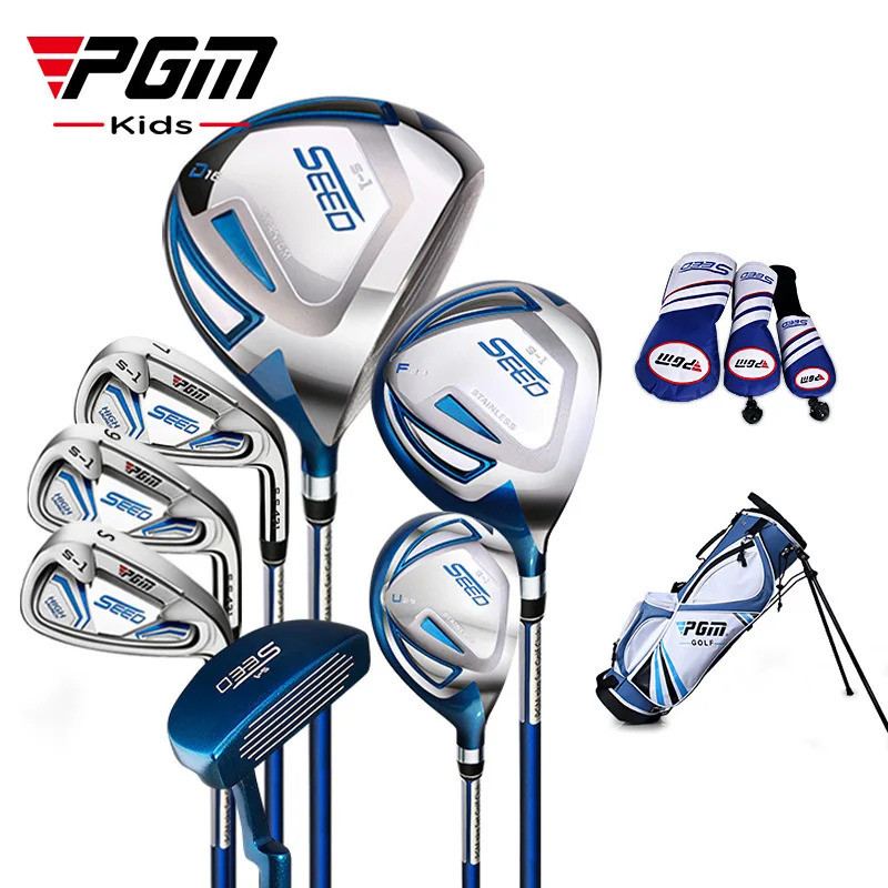 Conjunto De Golfe Júnior PGM JRTG005 Com Altura Segmentada | Eixo De Grafite Vermelho Azul Para Mão Direita