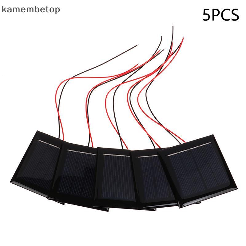 Placa Micro Solar Fotovoltaica 5 Peças 2V120MA Células Solares Com Fios Epóxi Projetos DIY Brinquedos 54mm x 54mm Para