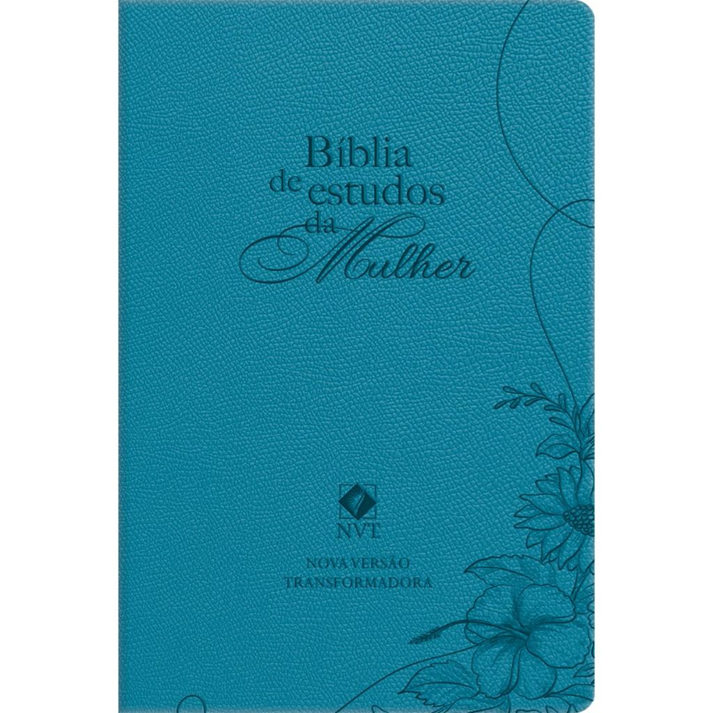 Bíblia de Estudos da Mulher | NVT | Capa Couro Soft Azul | Pão Diário