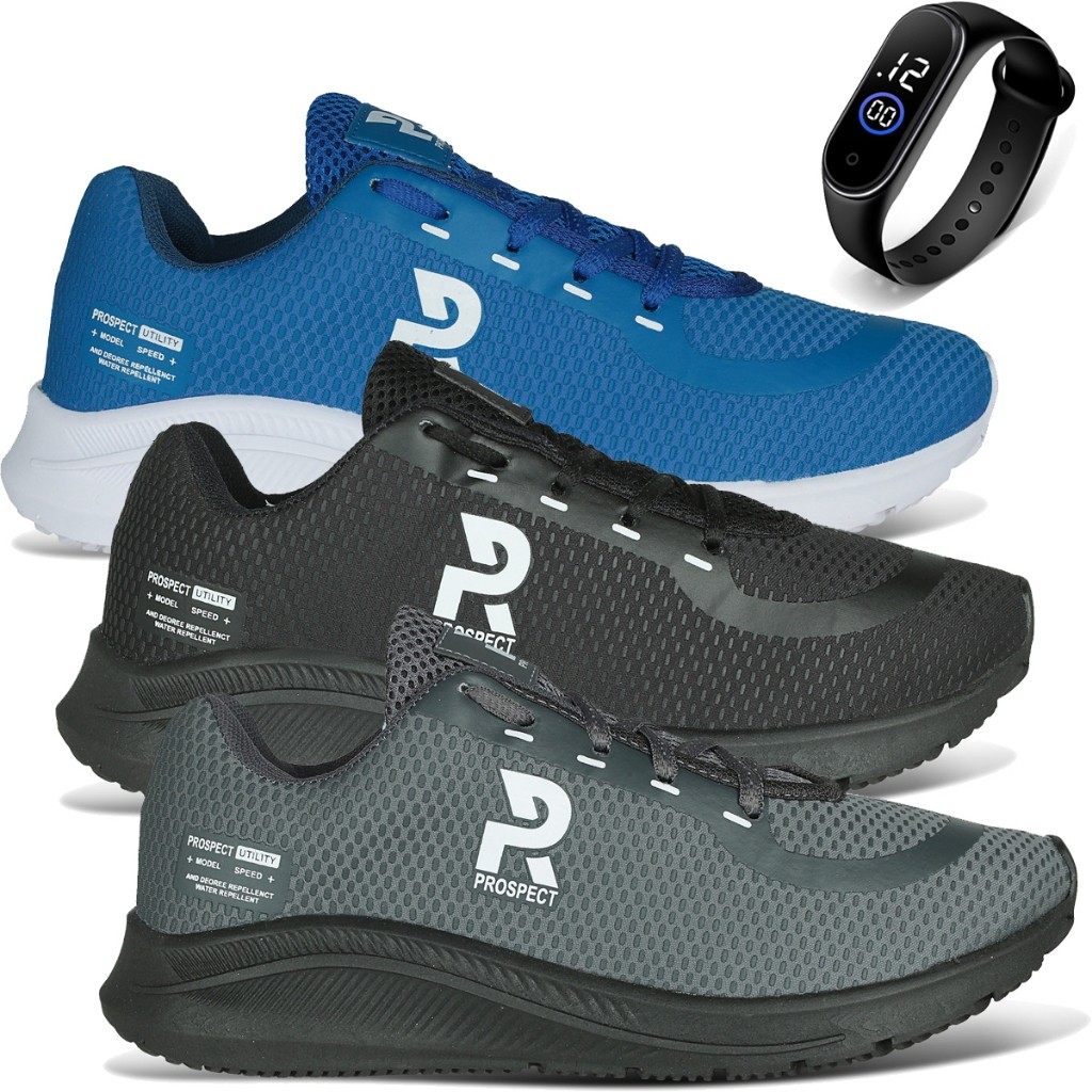 Kit 3 Tênis Masculino Prospect Speed Lançamento Mais Vendido Envio Rápido + Relógio