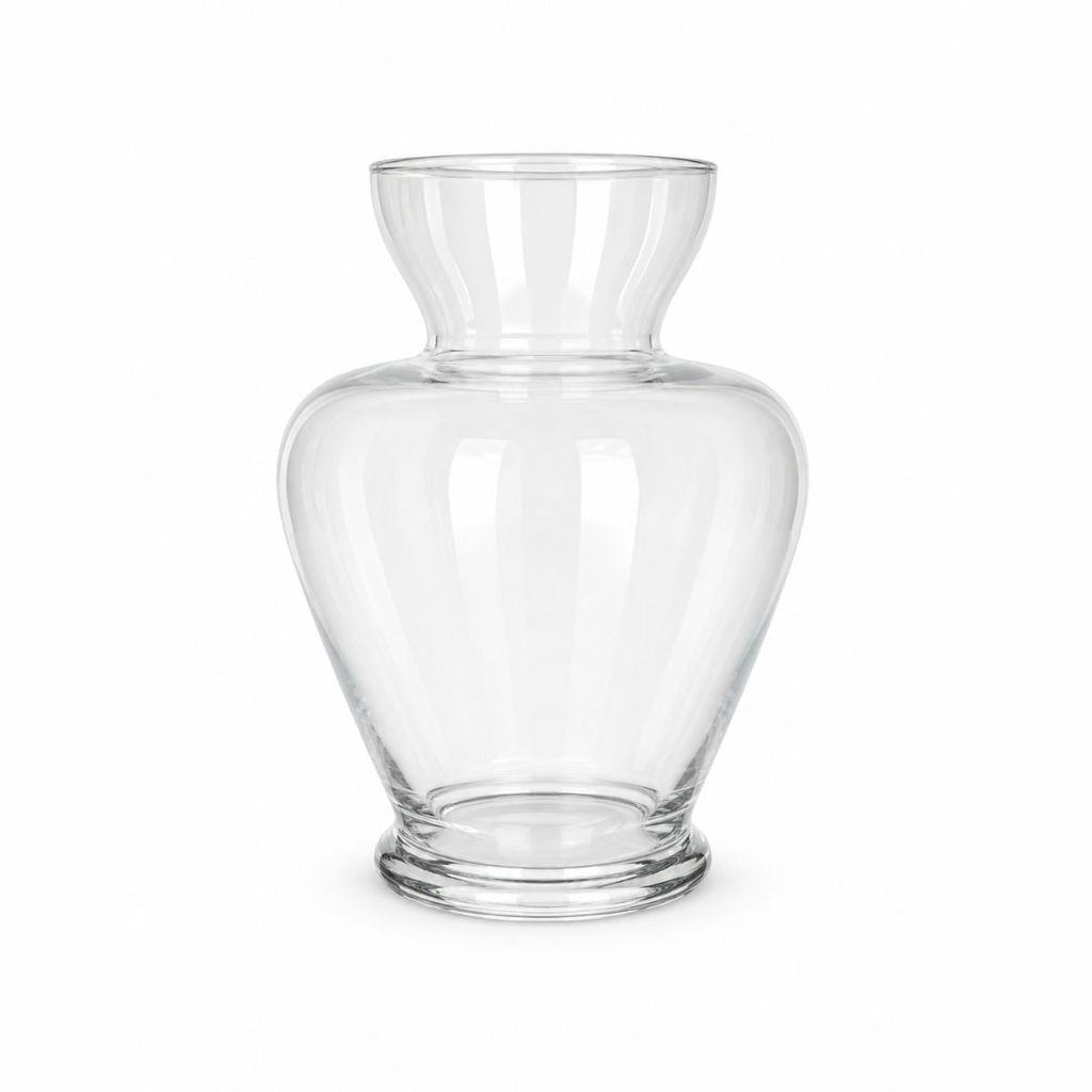 Vaso de Vidro Transparente Pequeno para Mesa e Decoração