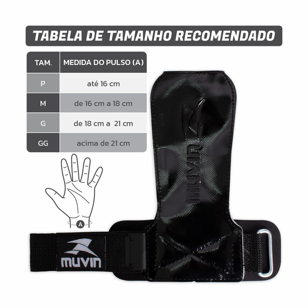 Luva Hand Grip Muvin Power Crossfit Antiderrapante Treino · foto 2