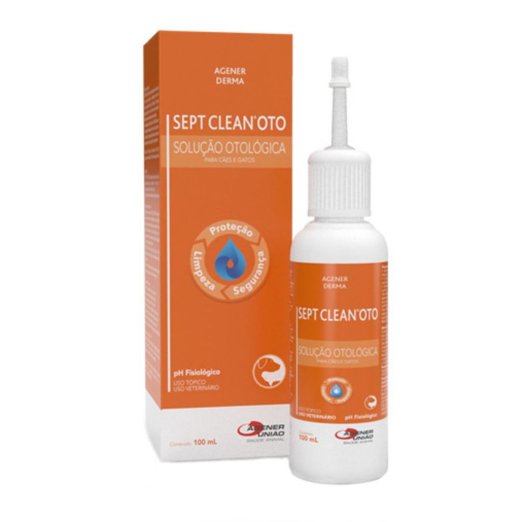 Antisseptico para Cães e Gatos SeptClean Oto Solução Auricular - 100 ml