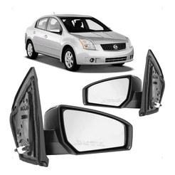 Retrovisor Sentra 2007 2008 2009 Espelho Elétrico Capa Preto