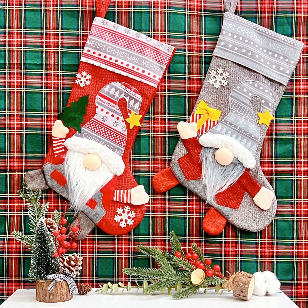 Santa natal novo estilo decorações de natal de pernas compridas saco de presente de estoque de natal tamanho grande deco