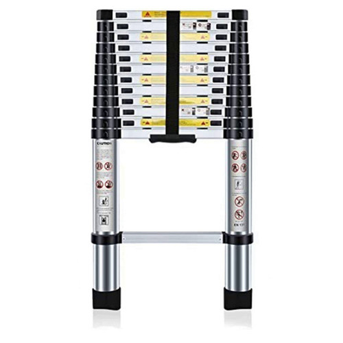 	Escada Telescópica de 3,8M Multifuncional Inox 13 degraus