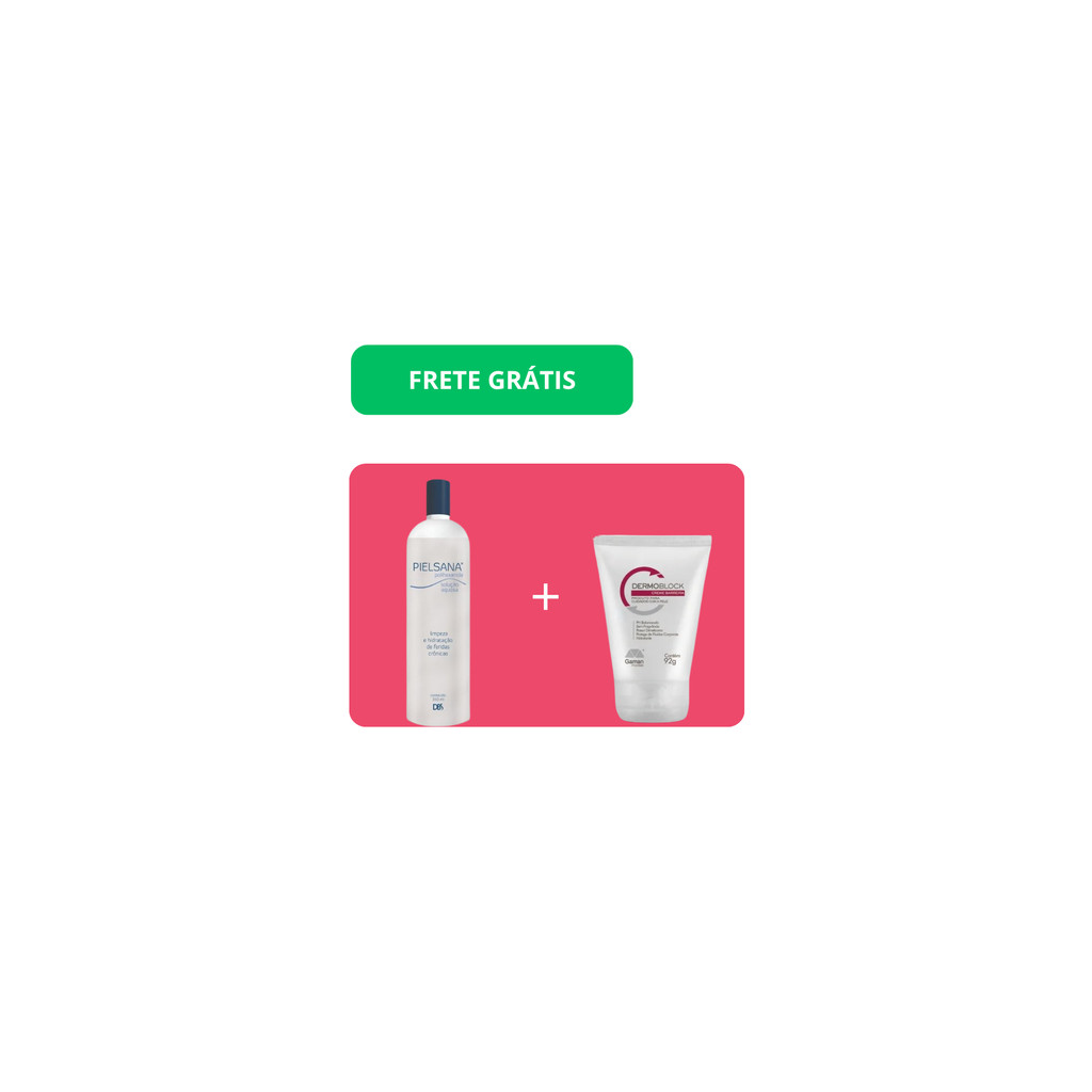 Kit Tratamento De feridas Antisséptico E Barreira Cutânea Pielsana 350ml Dermoblock 60g