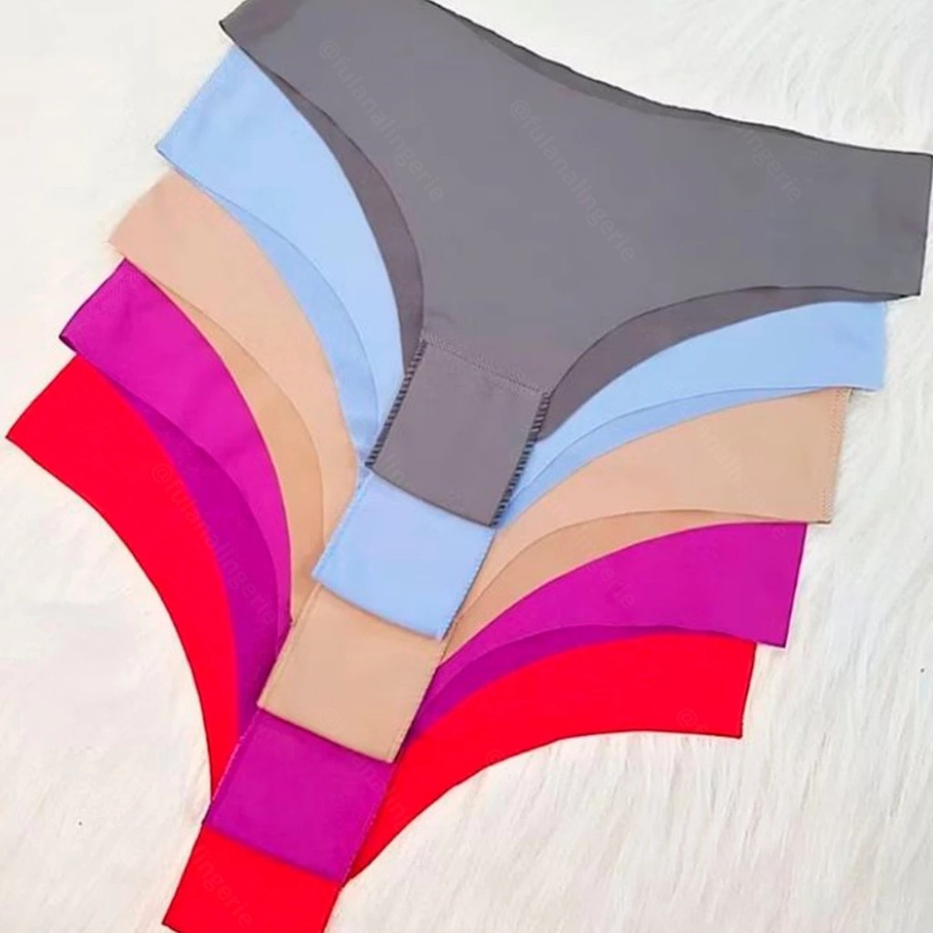 KIT 7 ou 10 Calcinhas Sem Costura Tanga Laser Invisível Não Marca Lingerie Conforto - Tanga Roma