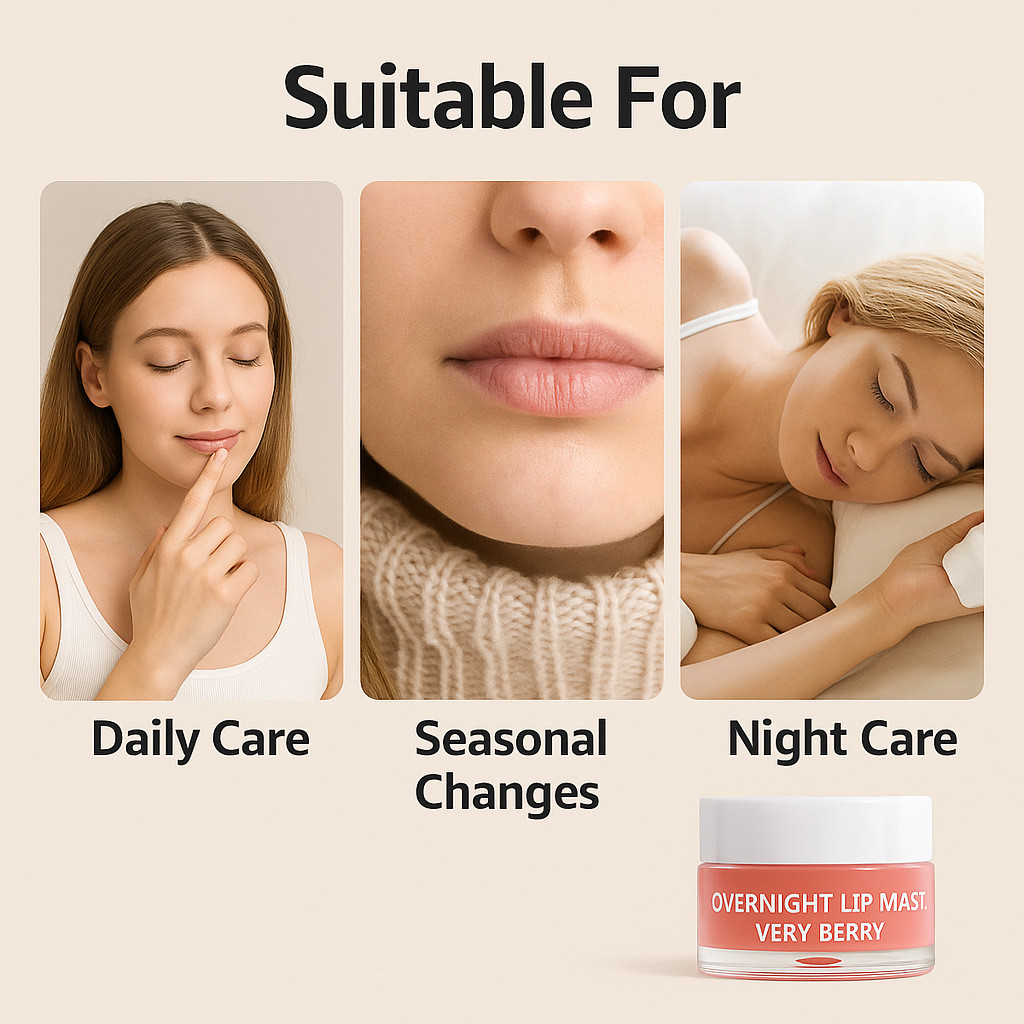 Máscara labial para dormir Máscara labial noturna 20g Máscara labial noturna Máscara labial hidratante para lábios