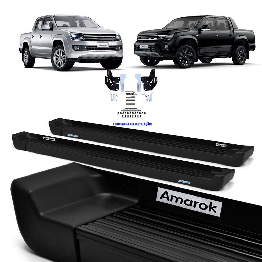 Imagem Estribo Prime Amarok 2010/... Cabine Dupla Preto