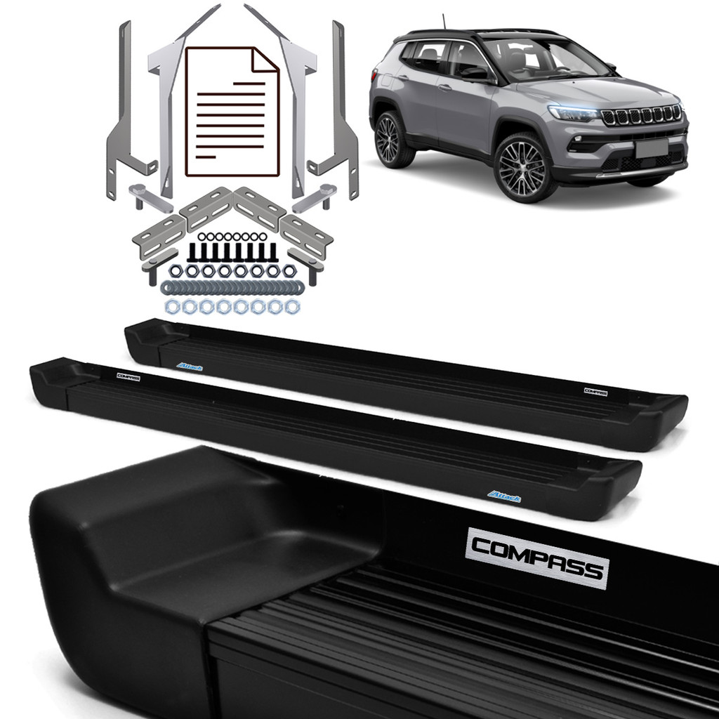Estribo Prime Compass 2016/... Preto