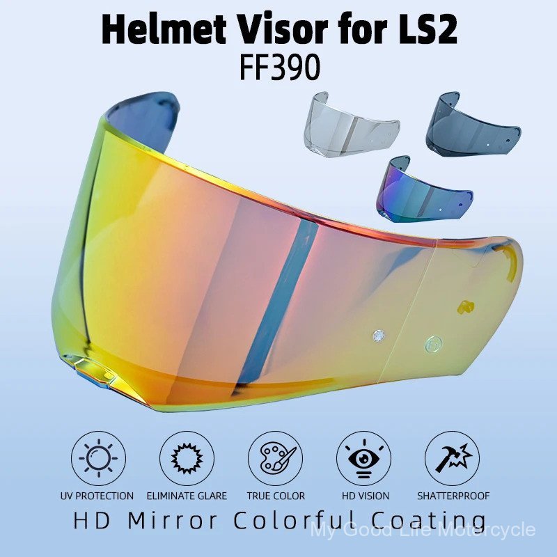 For LS2 FF390 Breaker Full Face Helmet Lens Extra Helmet Visor with Anti-fog Film Holes Only for LS2 FF390 Motorcycle He