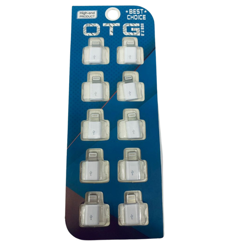 KIT 10 OU 20 Adaptador Cabo Tipo Conector Otg V8 Lightning For IPhone Smartphone Mac EC10182