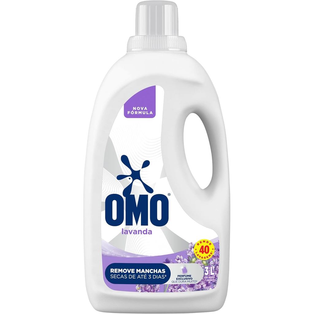Sabão Detergente Líquido Omo Lavanda Edição Especial 3L Omo