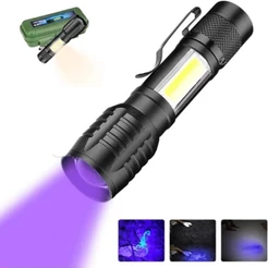 Mini Lanterna Super Potente Tatica Recarregavel Led Para Caça Camping Usb Com Zoom