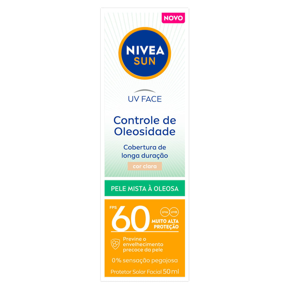 Protetor Solar Nivea Sun UV Face Controle de Oleosidade FPS 60 Cor Clara 50ml · foto 2