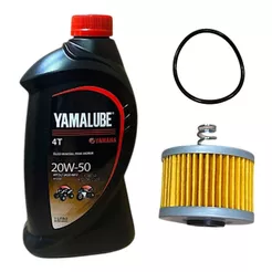 Kit Óleo Mineral Yamalube 20W50 4T + Filtro Oleo Moto Fazer 150 Crosser 150 Factor 125
