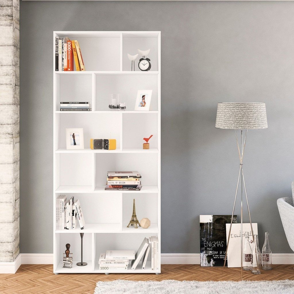 Estante Organizadora com 5 Prateleiras Xangai Branco Espresso Móveis Branco