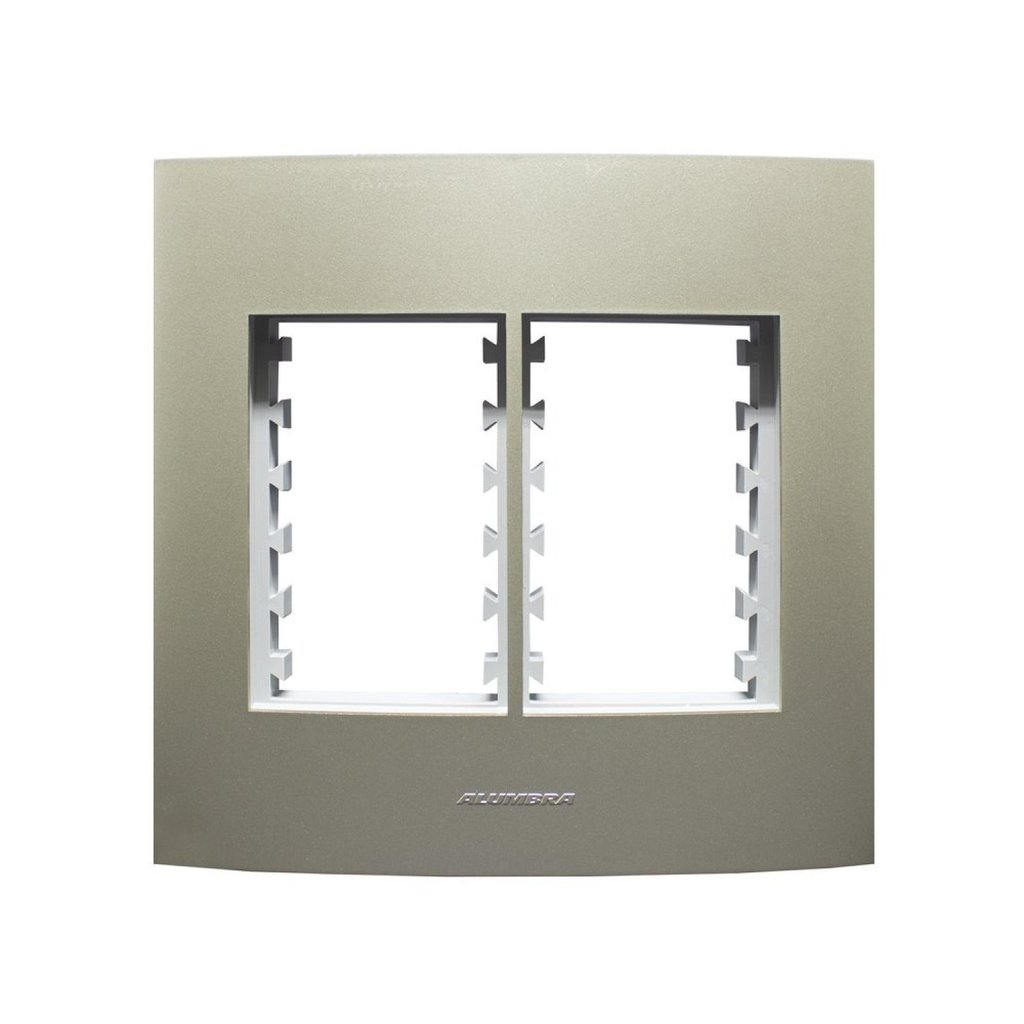 Placa 4X4 com Suporte Para 6 Módulos Inova Pro Class Alumbra Champagne