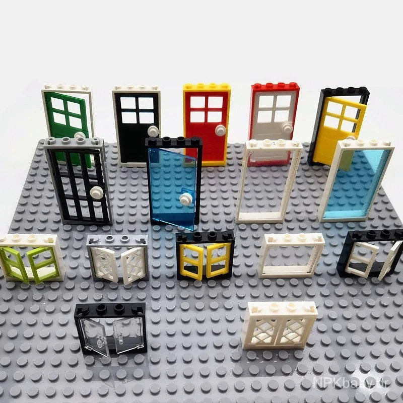 Blocos de Construção LEGO Portas e Janelas de Casa Peças de Blocos de Construção Brinquedos de Blocos de Construção City